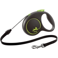 Flexi povodac Black Design Uže Zeleni