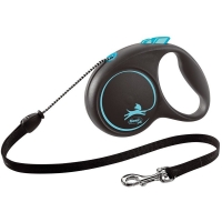 Flexi povodac Black Design Uže Plavi