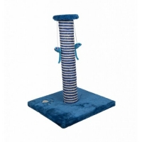 Grebalica za mačke plavi stub 2 miša 38x38x54 cm
