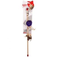Natura Long Haired Bamboo Ball Cat Fishing Rod Toy 40 cm