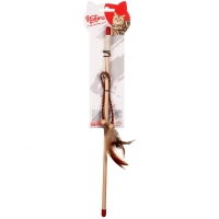 Natura Leather Fringed Cat Fishing Rod Toy 40 cm