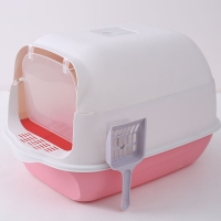 Toalet za mačke Enclosed Cat Box Awhao Roze 50x35x35 cm