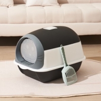 Toalet za mačke Covered Cat Box Crni 50x35x36 cm